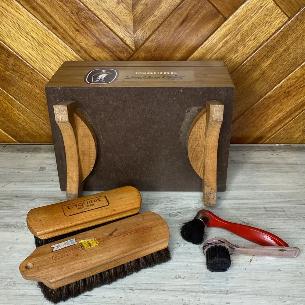 Vintage Shoe Shine Chest by Esquire - Picture 7 of 11